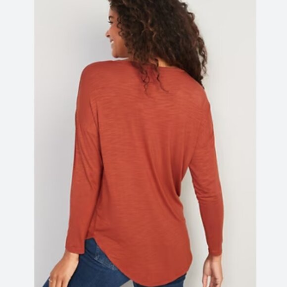 ๐ Old Navy Luxe Tunic Long Top Scoop Neck Soft Rusty Orange PLUS Sz 3X - Picture 7 of 12